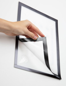 DURABLE Cadre magnétique DURAFRAME WALLPAPER, A4, argent