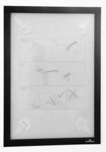 DURABLE Cadre magnétique DURAFRAME WALLPAPER, A4, argent
