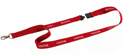 DURABLE Lacet textile 20 VISITOR, longueur : 440 mm, rouge