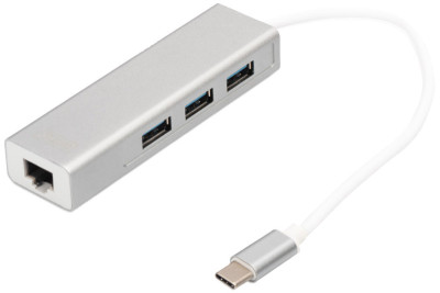 DIGITUS Hub USB 3.0 Super Speed, 3 ports + éthernet