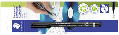 STAEDTLER Marqueur pour CD/DVD Lumocolor, permanent, blister