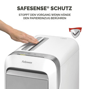 Destructeur de documents Fellowes Powershred LX 221, blanc