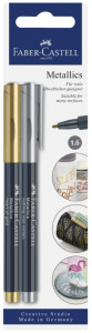 FABER-CASTELL Marqueur Metallics, carte blister de 2