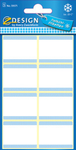 Étiquettes AVERY Zweckform ZDesign pour congélateur, bleu