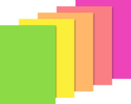 HEYDA Bloc de papier fluo, A4, 10 feuilles, couleurs fluo
