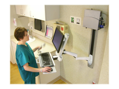 Ergotron : 200 SERIES COMBO ARM (WHITE)