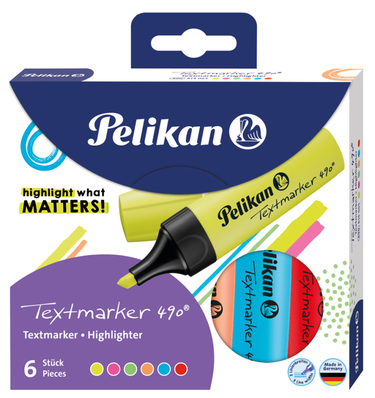 Pelikan Surligneur Textmarker 490, étui de 4, assorti