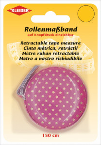 KLEIBER Mètre ruban rétractable, 150 cm, rose