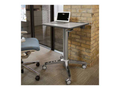 Ergotron : LEARNFIT 16IN TRAVEL ADJUSTBLE STANDING DESK CLEAR ANODIZED