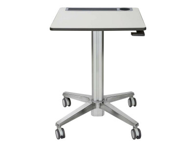 Ergotron : LEARNFIT 16IN TRAVEL ADJUSTBLE STANDING DESK CLEAR ANODIZED