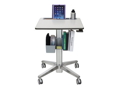 Ergotron : LEARNFIT 16IN TRAVEL ADJUSTBLE STANDING DESK CLEAR ANODIZED