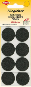 KLEIBER Patins en feutre, diamètre : 35 mm, blanc