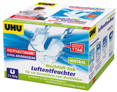 UHU Absorbeur d'humidité à aimant à humidité, 2 x 450 g