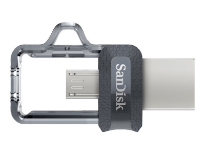 SANDISK : SANDISK ULTRA DUAL drive M3.0 64GB GREY/SILVER 150 MB/S