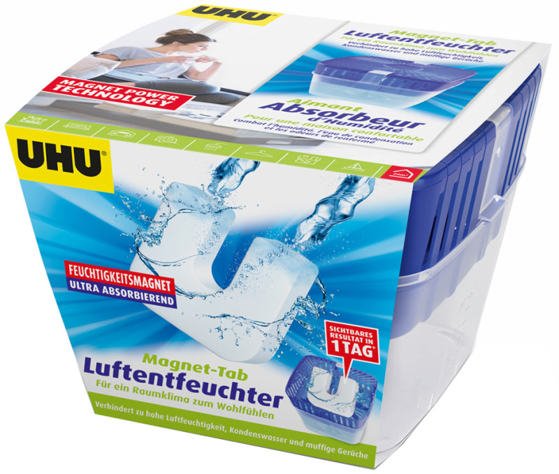 UHU Absorbeur d'humidité à aimant d'humidité, 450 g