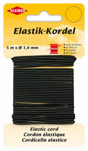 KLEIBER Cordon élastique, 1,4 mm x 5 m, noir
