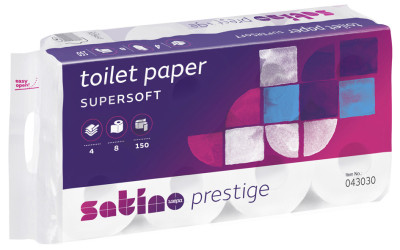 satino by wepa Papier toilette Prestige, 4 couches, blanc