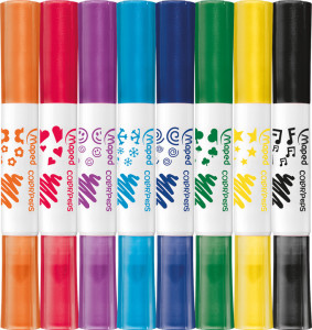 Maped Stempel-Fasermaler COLOR'PEPS DUO STAMP, 8er Etui