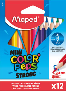 Maped Dreikant-Buntstifte COLOR'PEPS STRONG MINI, 12er Etui