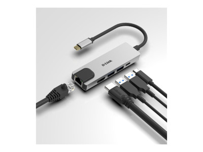 D-Link : 5-IN-1 USB-C HUB avec HDMI ETHERNET et POWER DELIVERY