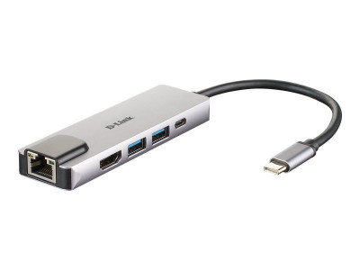 D-Link : 5-IN-1 USB-C HUB avec HDMI ETHERNET et POWER DELIVERY