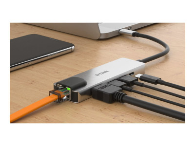 D-Link : 5-IN-1 USB-C HUB avec HDMI ETHERNET et POWER DELIVERY