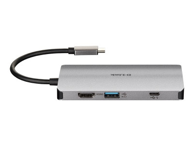 D-Link : 8-IN-1 USB-C HUB avec HDMI ETHERNET/CARD READER/PDELIVERY