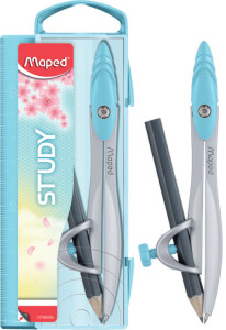 Compas Maped Study PASTEL, avec bague d'adaptation, assortis