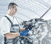 Gant de travail humide Uvex Phynomic, taille 08, bleu/anthracite