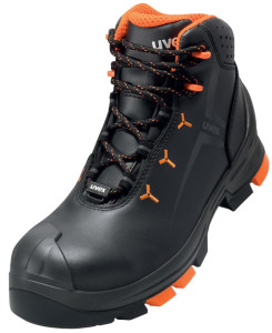 Bottine à lacets uvex 2 S3 SRC, pointure 40, noir/orange