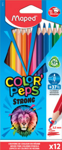 Maped Crayon de couleur COLOR'PEPS STRONG, étui carton de 18