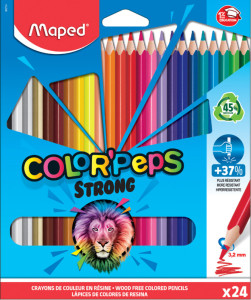 Maped Crayon de couleur COLOR'PEPS STRONG, étui carton de 18