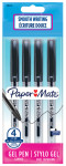 Stylos gel Paper:Mate Jiffy, noirs, paquet de 4, sachet plastique