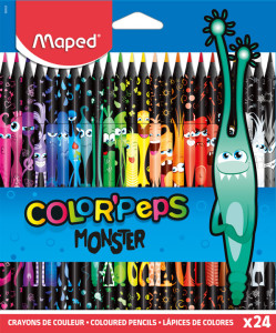 Maped Crayon de couleur COLOR'PEPS MONSTER, étui de 12