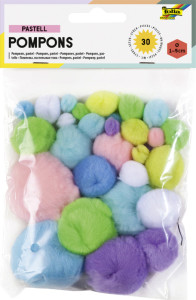 folia Pompons, 100 pièces, tailles et couleurs assorties