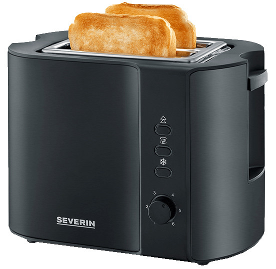 SEVERIN 2-Scheiben-Toaster AT 9552, 800 W, schwarz-matt