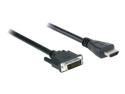V7 : HDMI TO DVI-D cable 2M BLACK M/M 100PCT COPPER CONDUCTOR