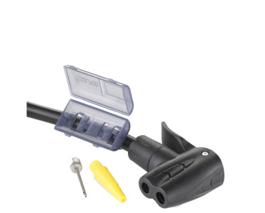 FISCHER Pompe à air verticale double embout,pour toute valve