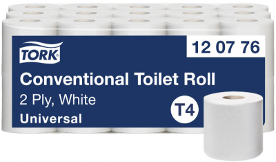 TORK Papier toilette, 2 plis, gros conditionnement, blanc