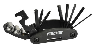 FISCHER Kit multifonctions de réparation de vélo, 15 pièces