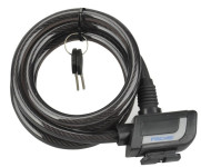 FISCHER Câble antivol pour vélo, longueur : 1.200 mm, noir FISCHER Câble antivol pour vélo, longueur : 1.200 mm, noir