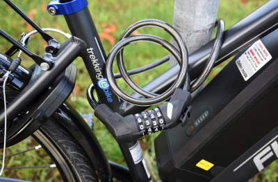 FISCHER Câble antivol pour vélo, longueur : 1.200 mm, noir