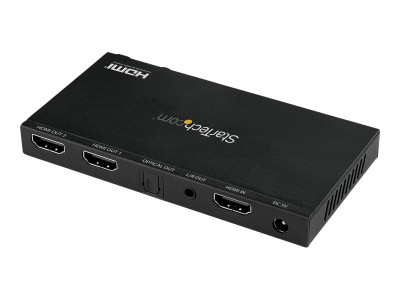 Startech : HDMI SPLITTER - 2 PORT HDMI 2.0 4K 60HZ avec SCALER - 7.1 SOUND