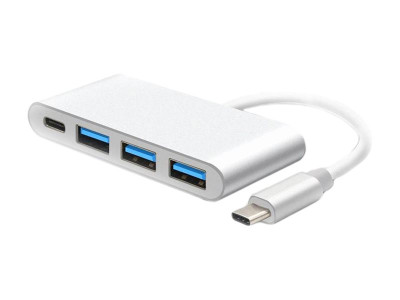 DLH : PLASTIC BAG TYPE-C USB HUB 3USB PORTS et TYPE 1-A PORT USB