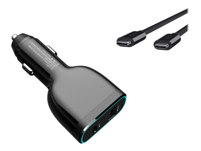 DLH : CAR CHARGER USB-C 60W POWER DELIVERY et QUICK CHARGE 3.0