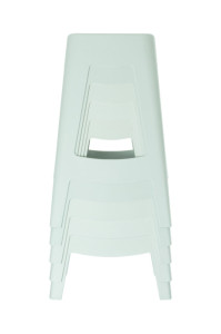 Tabourets PAPERFLOW BELLINI, lot de 5, hauteur d'assise : 685 mm, Blanc