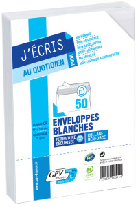 GPV Enveloppes, DL, 110 x 220 mm, blanc, sans fenêtre
