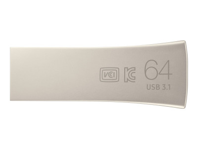Samsung : BAR PLUS CHAMPAGNE SILVER 64GB