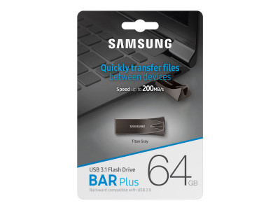 Samsung : BAR PLUS TITAN GRAY 64GB