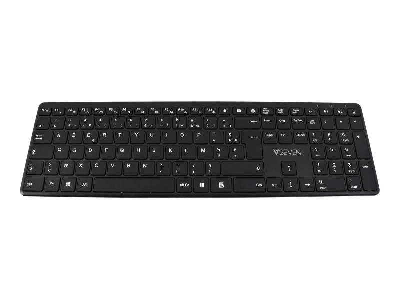 V7 : CLAVIER SILENT DUAL BLUETOOTH WIRELESS 2.4GHZ AZERTY COMPACT